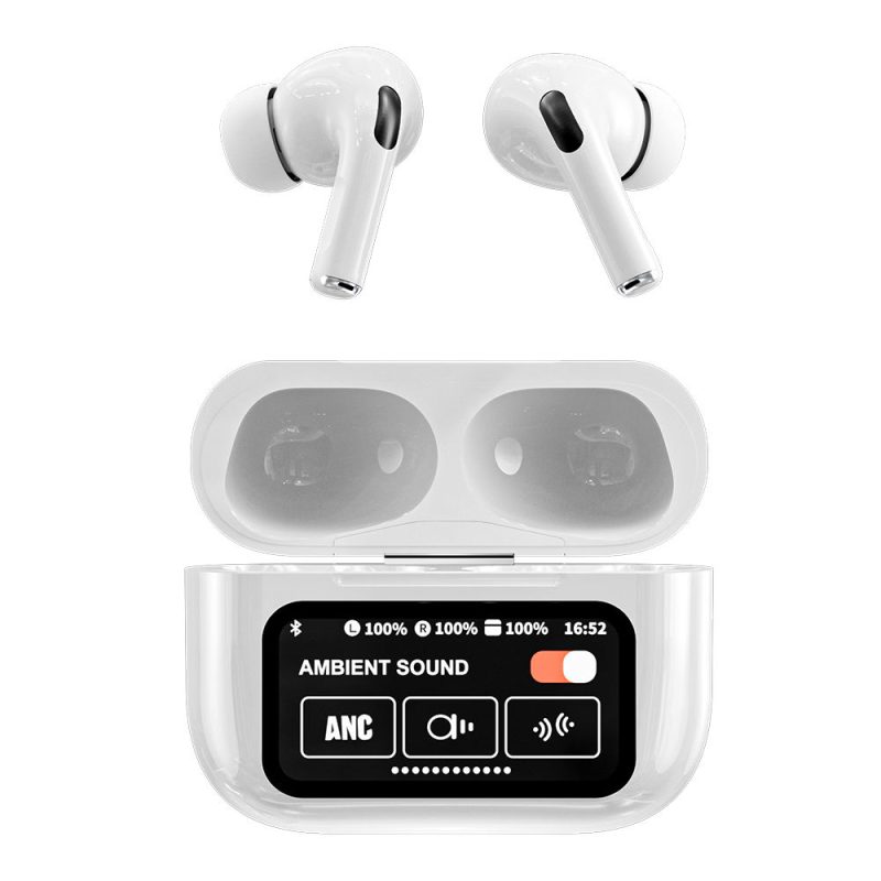 High quality A10 A9 PRO ANC active noise reduction Bluetooth 5.4 earphone with touch screen