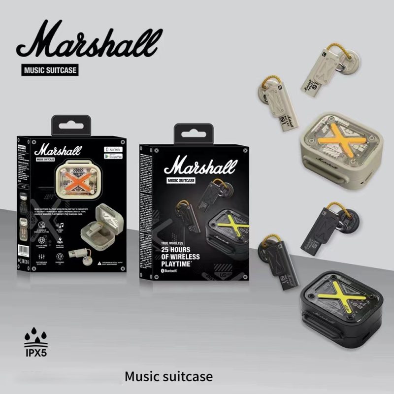 marshall Music suitcase tws wireless bluetooth earphone