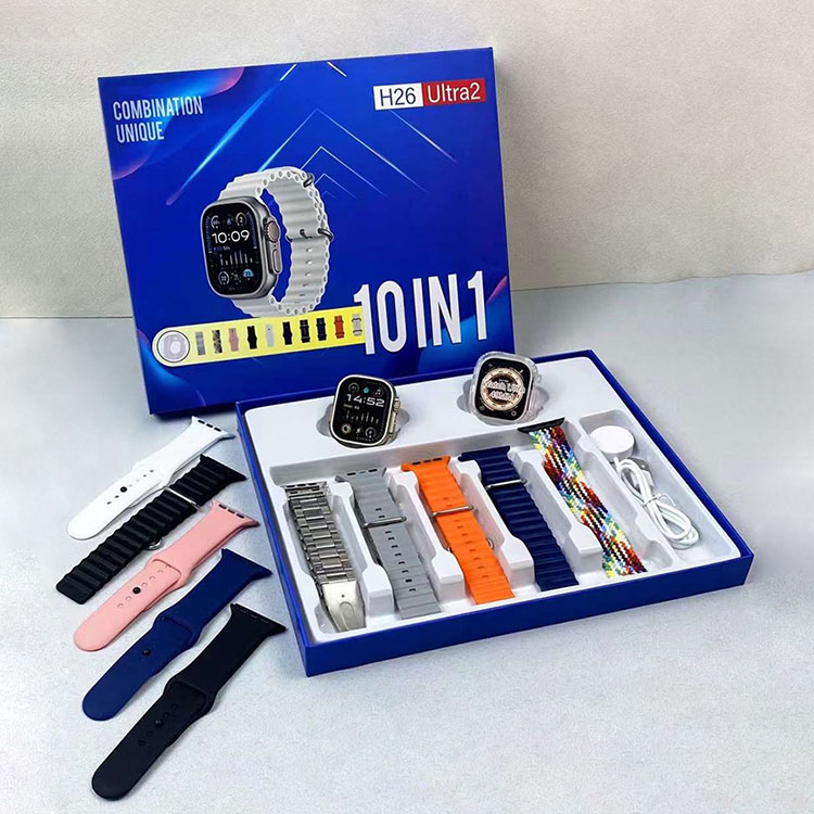 H26 ultra 2 Smart Watch 49mm 2.3 Inch 10 Watch Bands Set BT Calling Sport Smartwatch
