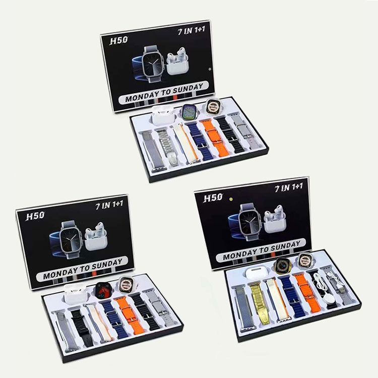 H50 ultra Smart Watch 49mm +7 Watch Bands Set+Earphones BT Calling Sport Smartwatch