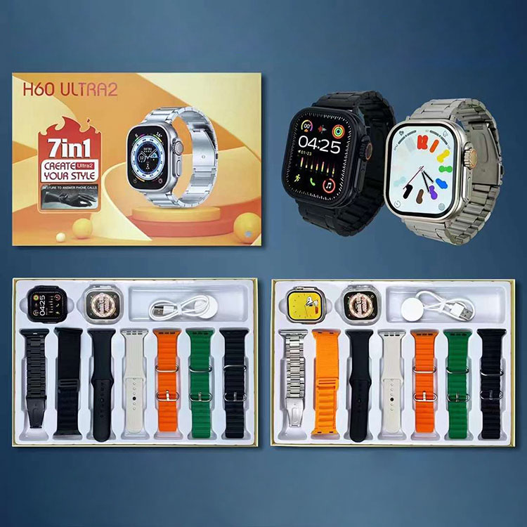 H60 ultra2 Smart Watch 7 Watch Bands Set BT Calling Sport Smartwatch