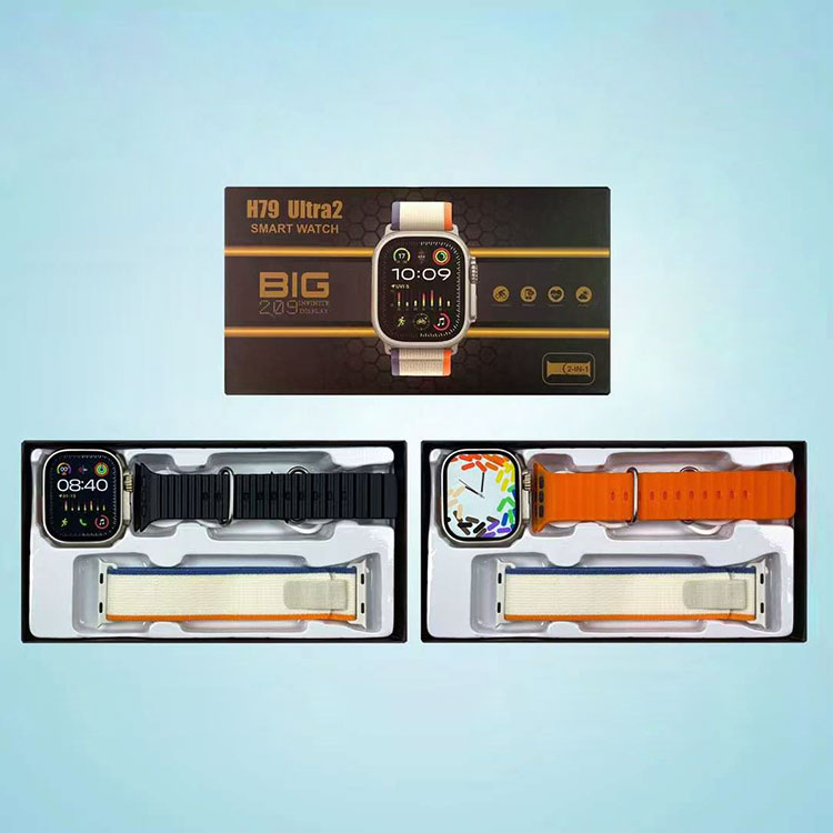 H79 ULTRA 2 Smart Watch 2.09 Inch 2 Watch Bands Set Sport Health Monitoring
