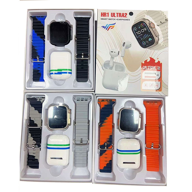HR1 ultra 2 Smart Watch 2 Watch Bands Set + airpods BT Calling Sport Smartwatch
